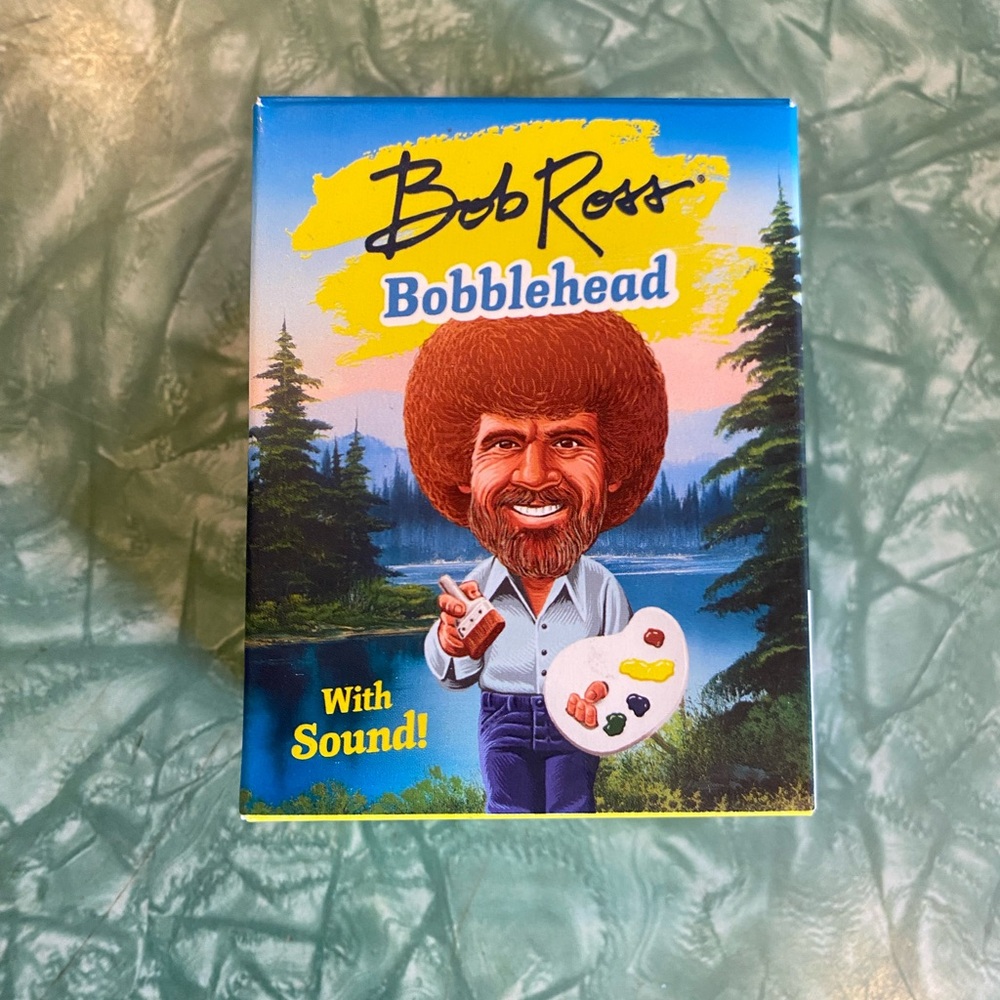 Brand New in Box R.P. Bob Ross Electronic Talking Bobblehead Deluxe Mega Kit